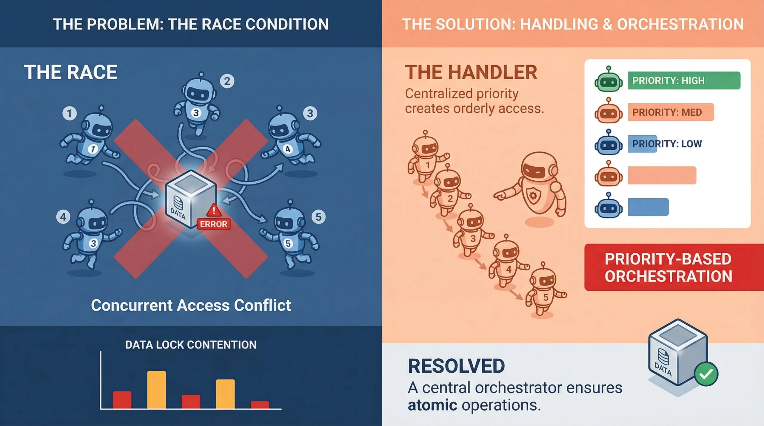 Handling Race Conditions in Multi-Agent Orchestration